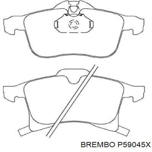 Передние тормозные колодки P59045X Brembo