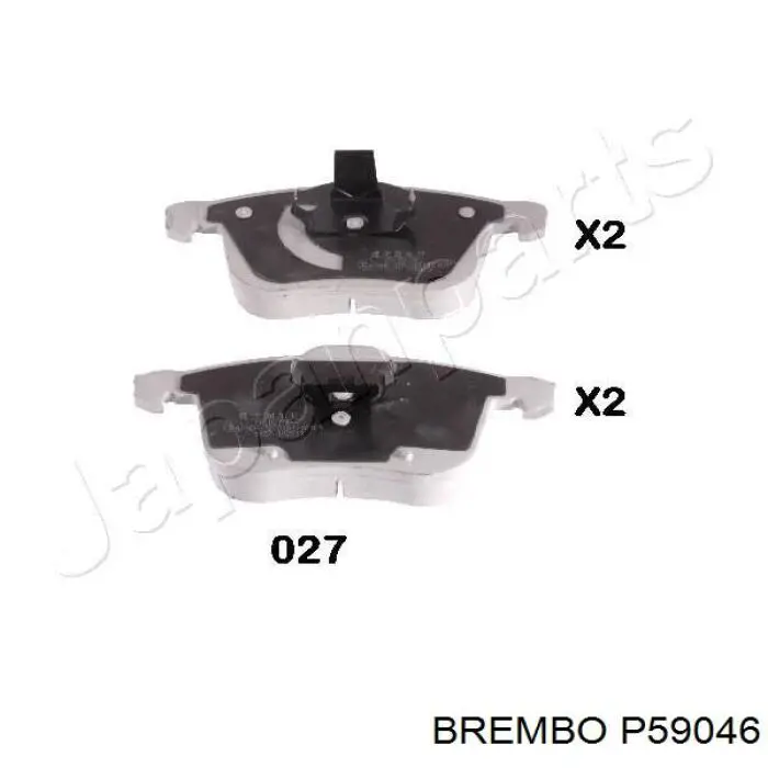 P59046 Brembo колодки тормозные передние дисковые
