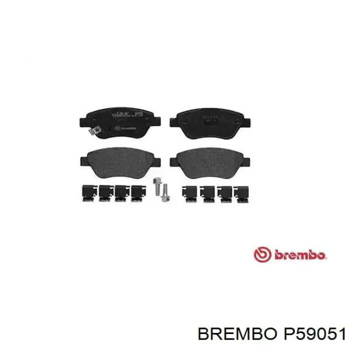 P59051 Brembo колодки тормозные передние дисковые