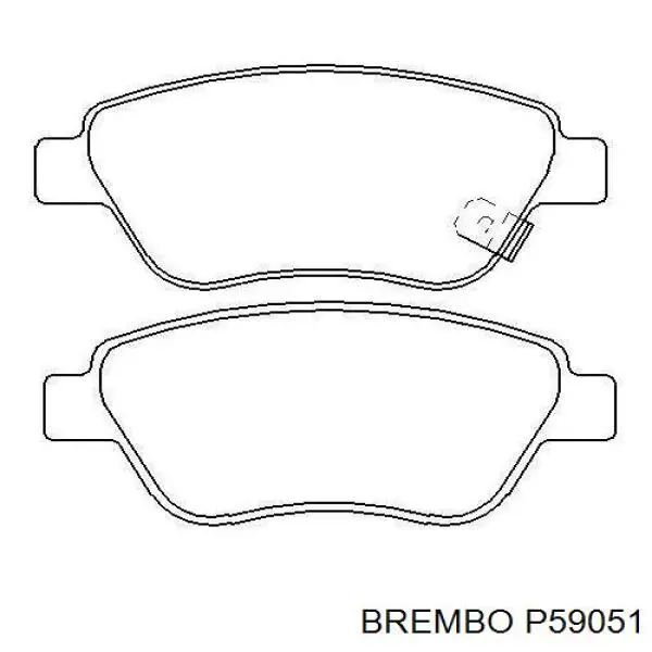 Купить P59051 Brembo Колодки тормозные