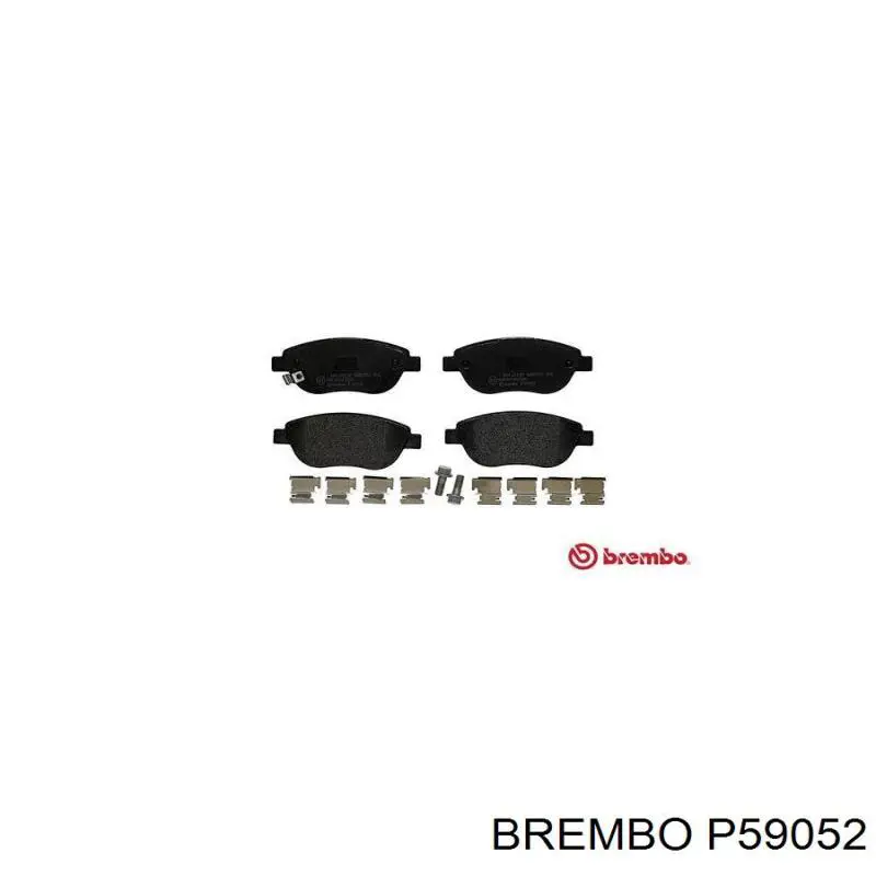 P59052 Brembo колодки тормозные передние дисковые
