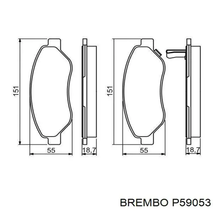 Колодки Brembo P59053 цена, от 29.52 USD