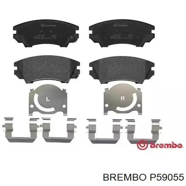 P59055 Brembo колодки тормозные передние дисковые
