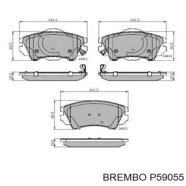 Pastillas de freno delanteras P59055 Brembo