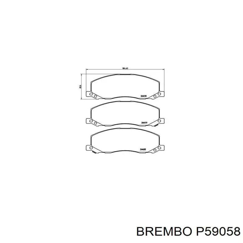 Передние тормозные колодки P59058 Brembo