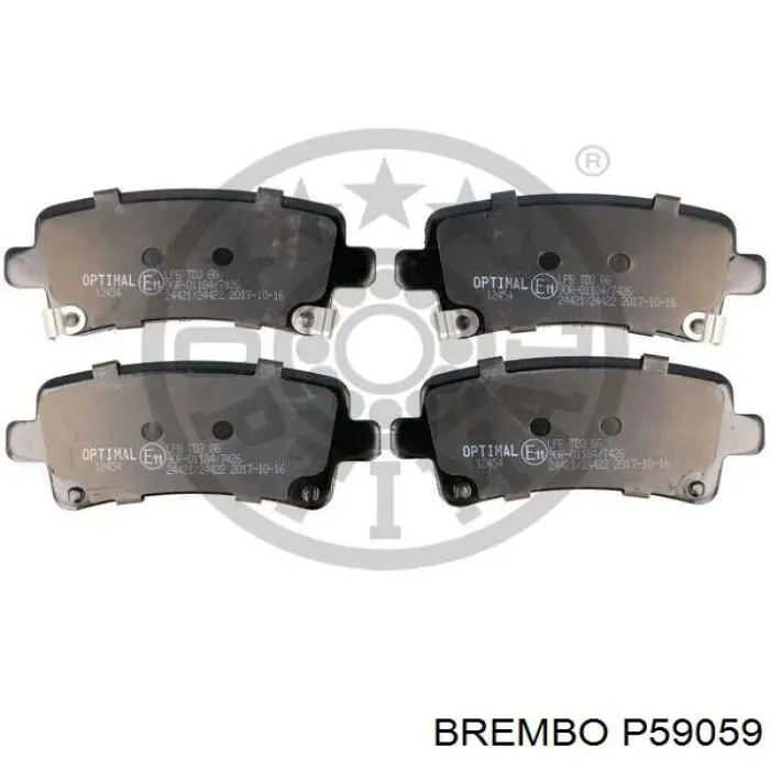 Купить P59059 Brembo Колодки тормозные задние, дисковые