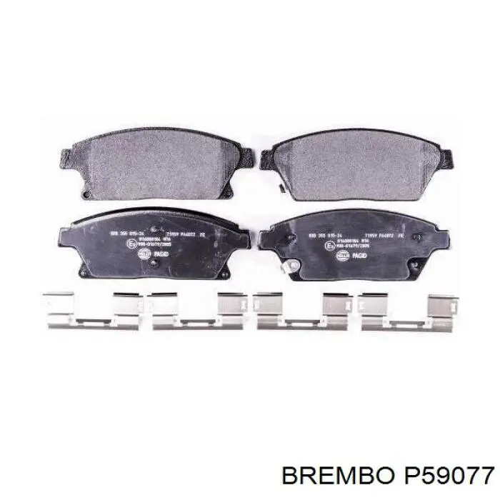 Купить P59077 Brembo Колодки тормозные