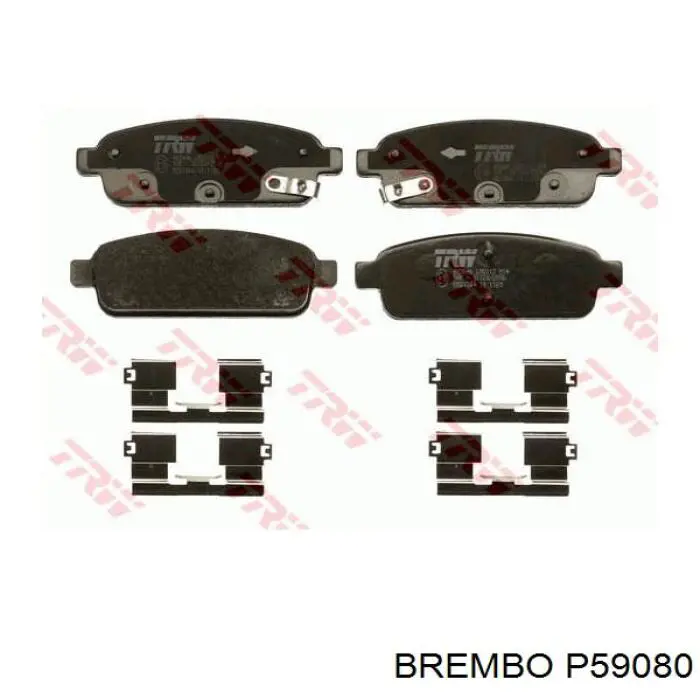 Колодки дисковые  Brembo P59080 цена, от 35.13 USD