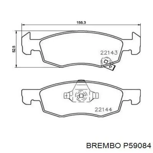 P59084 Brembo sapatas do freio dianteiras de disco