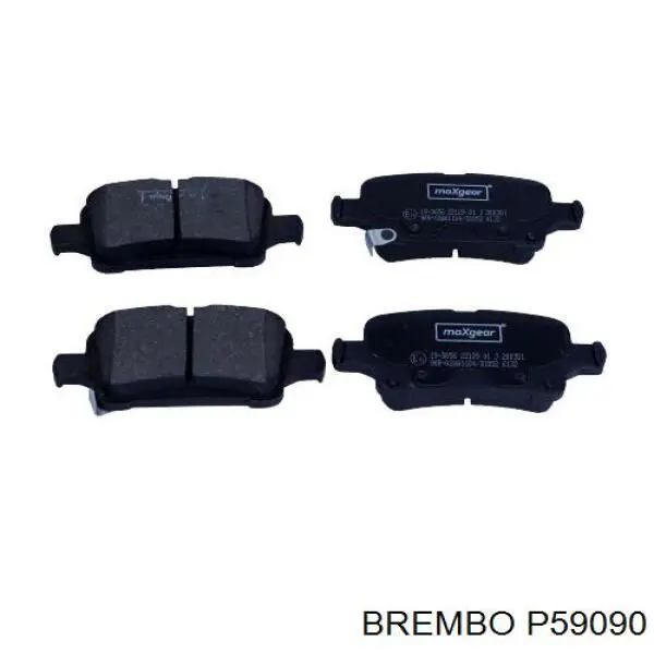 Купить P59090 Brembo Колодки тормозные задние, дисковые