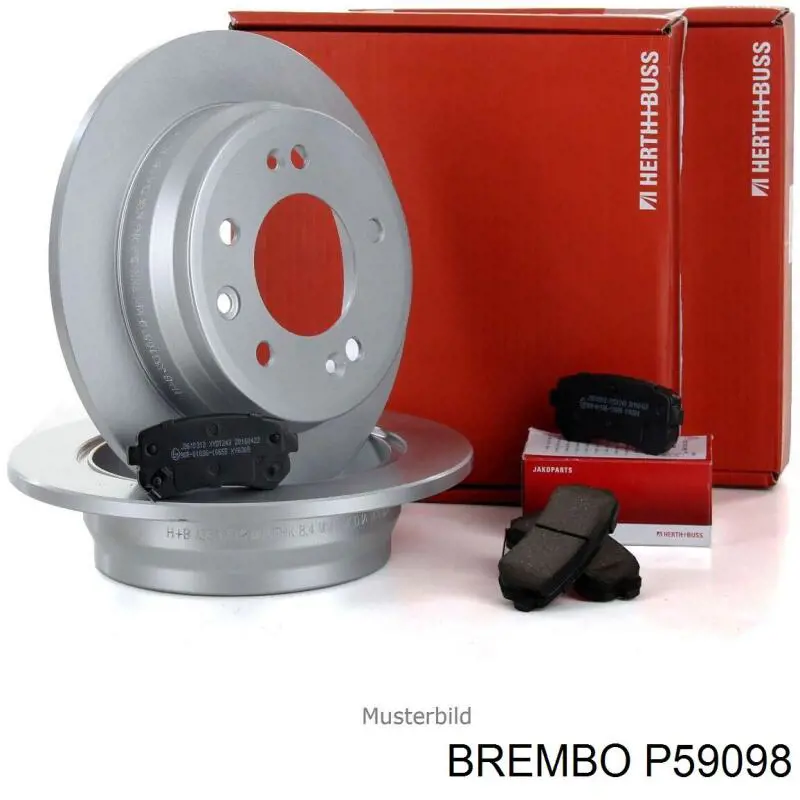P59098 Brembo sapatas do freio traseiras de disco