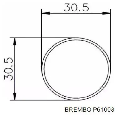 Задние тормозные колодки P61003 Brembo