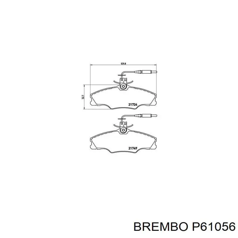 Передние тормозные колодки P61056 Brembo