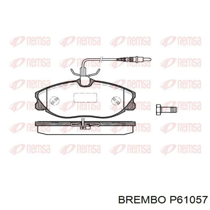 Передние тормозные колодки P61057 Brembo