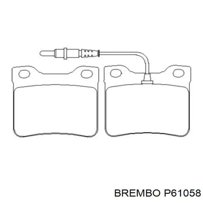 Задние дисковые колодки Brembo P61058