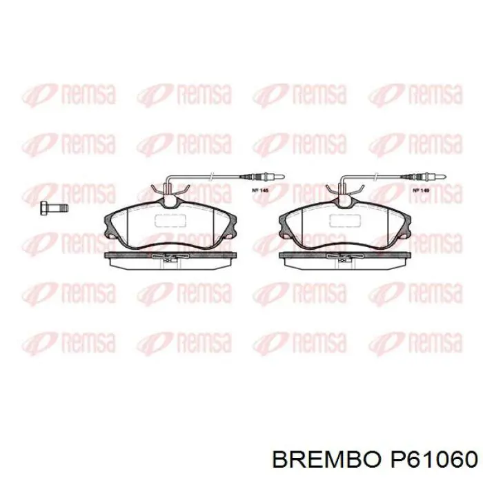 Купить P61060 Brembo Колодки тормозные