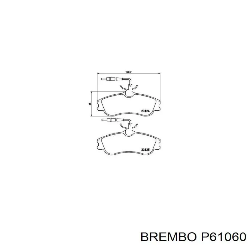 Купить P61060 Brembo Колодки тормозные