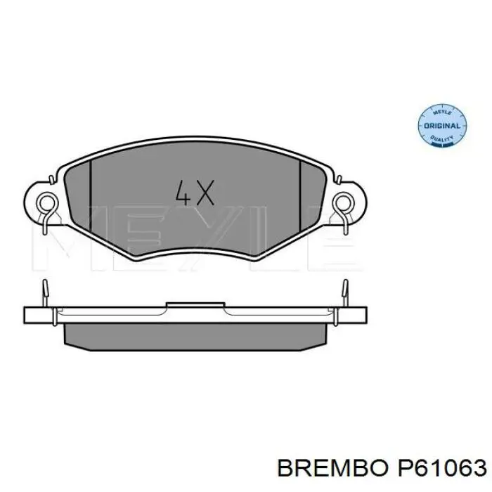 Тормозные колодки Brembo P61063