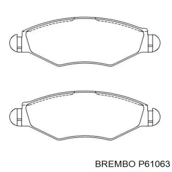 Pastillas de freno delanteras P61063 Brembo