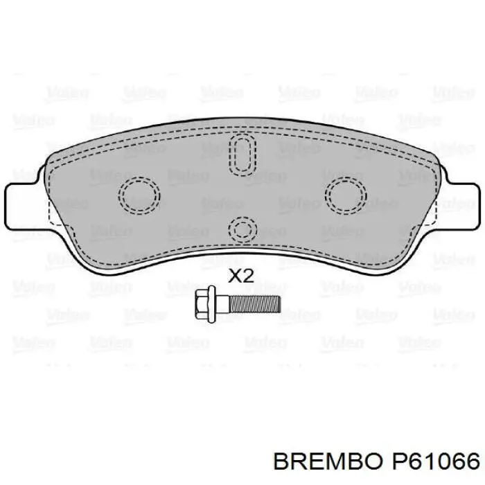 Передние тормозные колодки P61066 Brembo