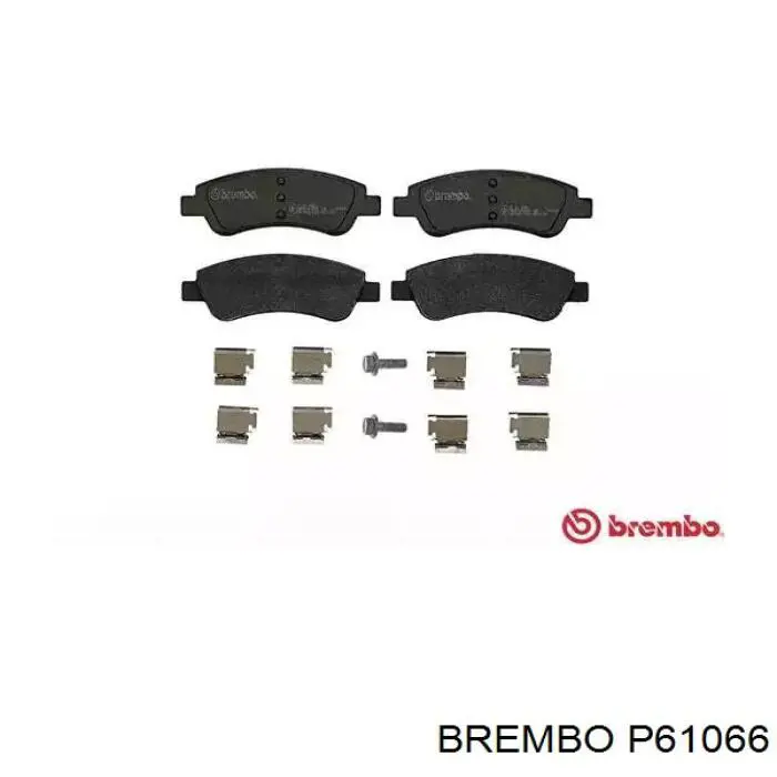 P61066 Brembo колодки тормозные передние дисковые