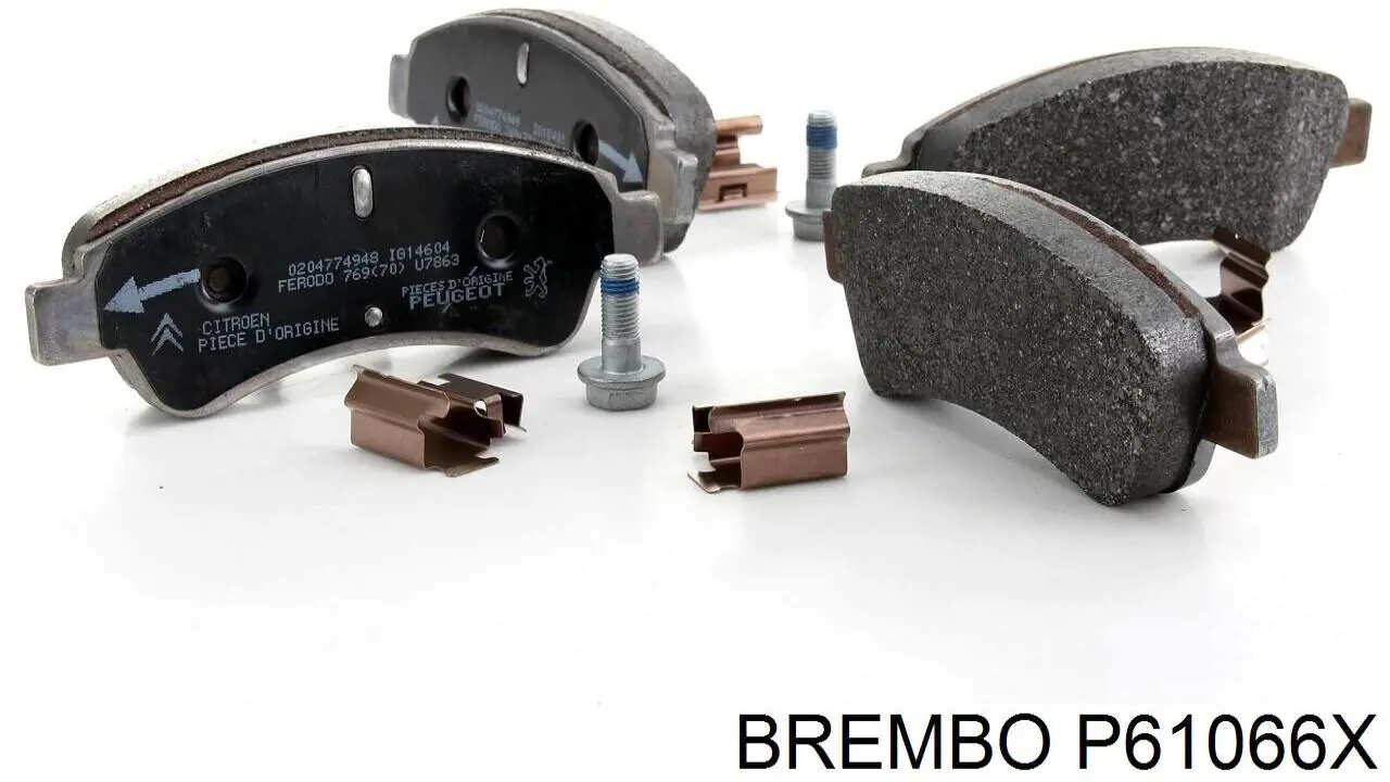 Колодки Brembo P61066X цена, от 31.65 USD