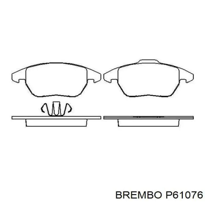 Купить P61076 Brembo Колодки тормозные