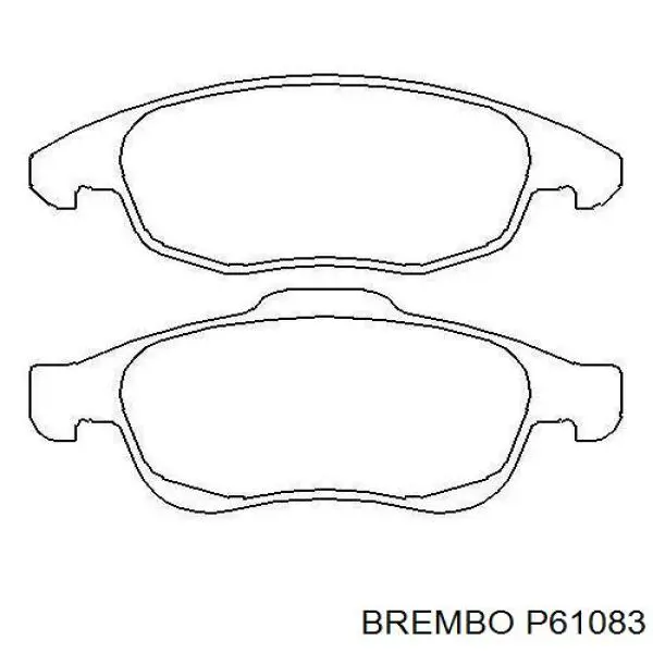Передние тормозные колодки P61083 Brembo