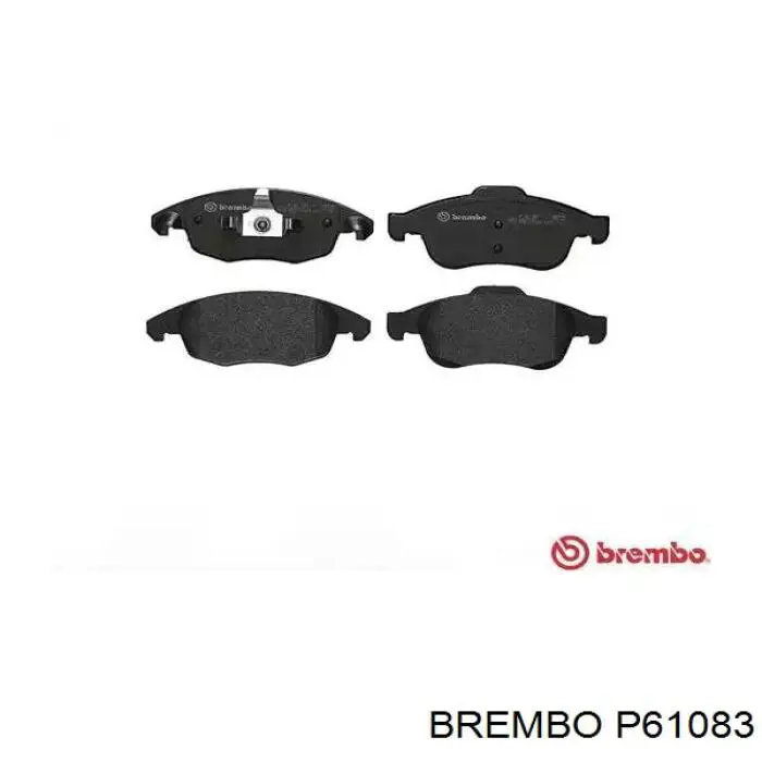 P61083 Brembo колодки тормозные передние дисковые