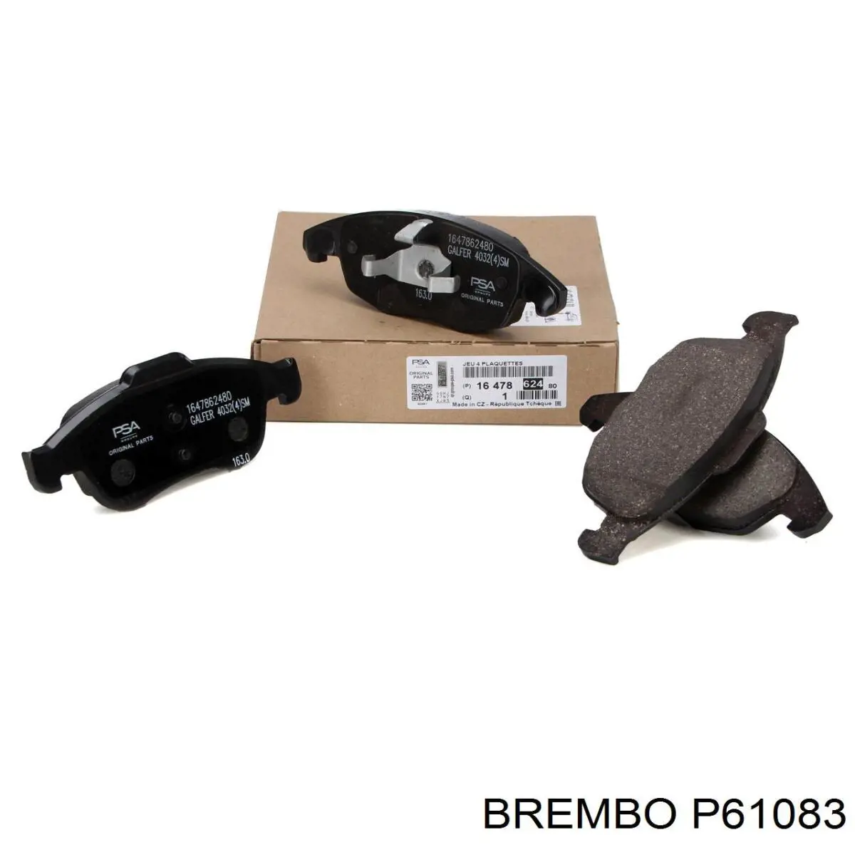 P61083 Brembo Колодки передние