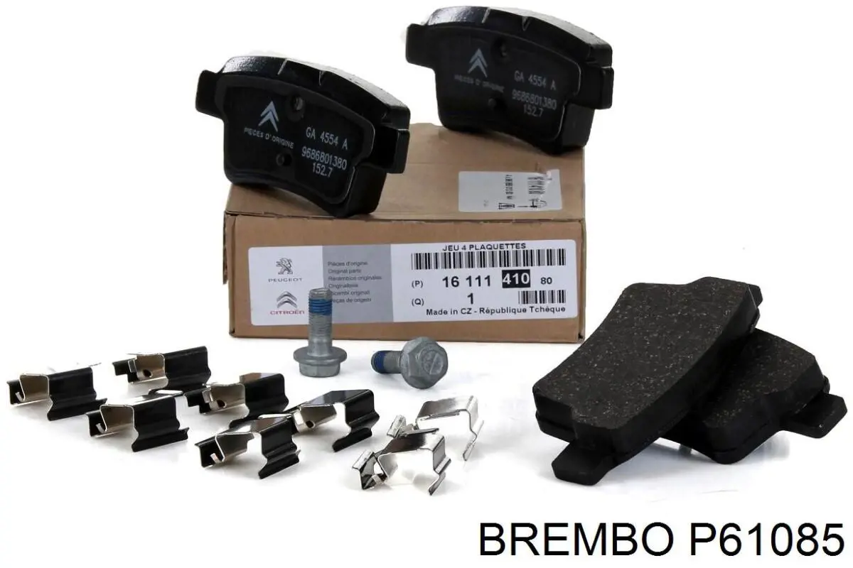 Задние тормозные колодки P61085 Brembo