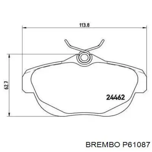 Колодки дисковые  Brembo P61087 цена, от 61.26 USD