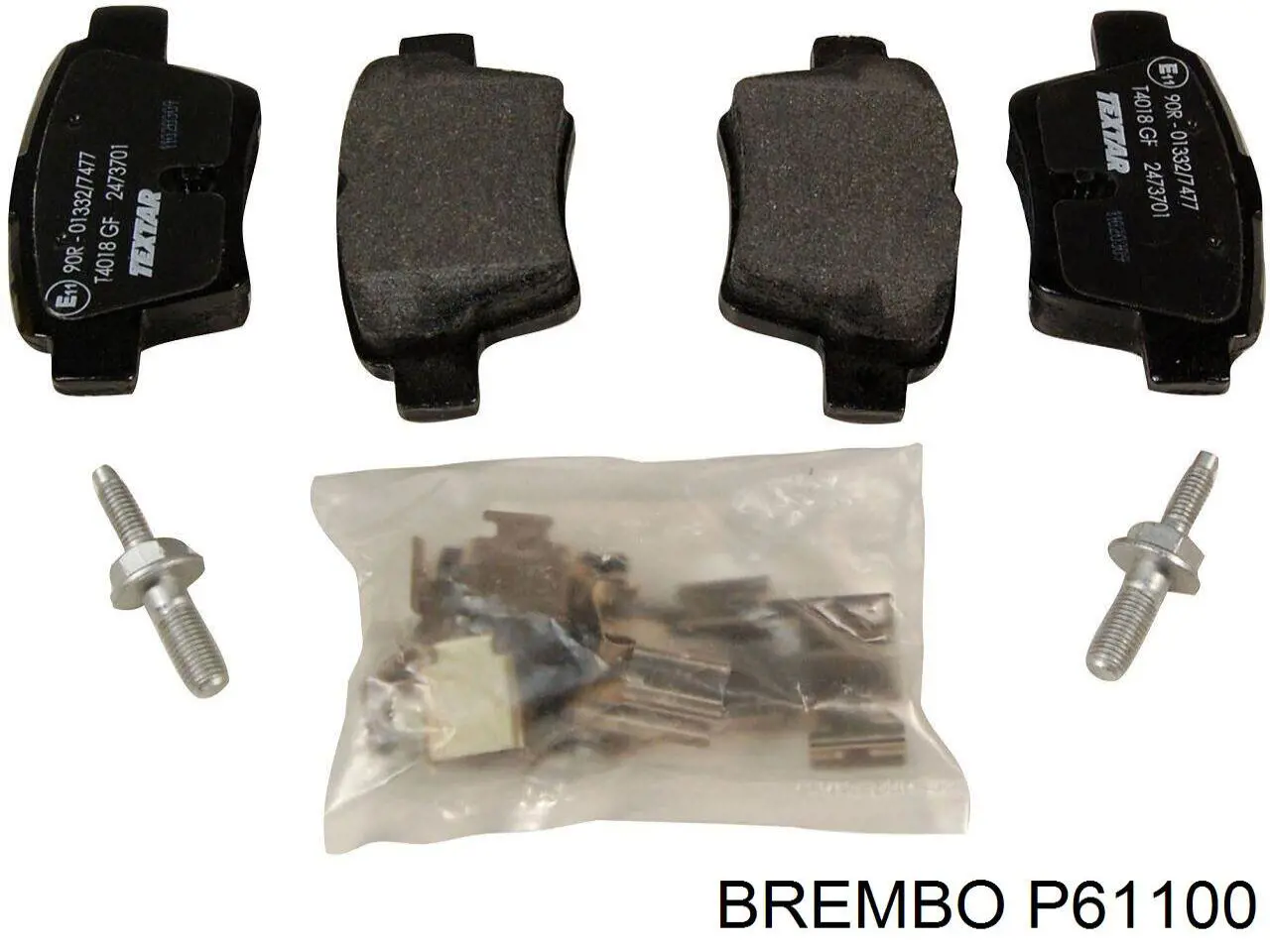Колодки дисковые  Brembo P61100 цена, от 16.45 USD