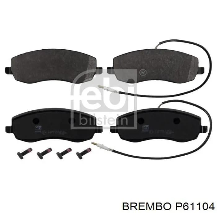 Купить P61104 Brembo Колодки тормозные