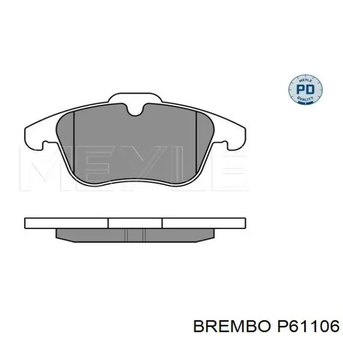 Купить P61106 Brembo Колодки тормозные