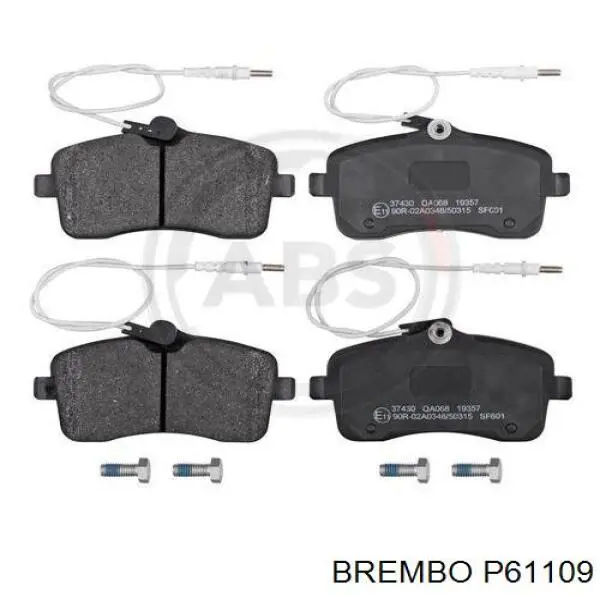 Купить P61109 Brembo Колодки тормозные