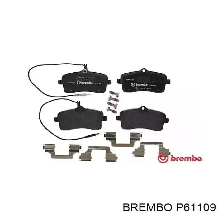 P61109 Brembo колодки тормозные передние дисковые