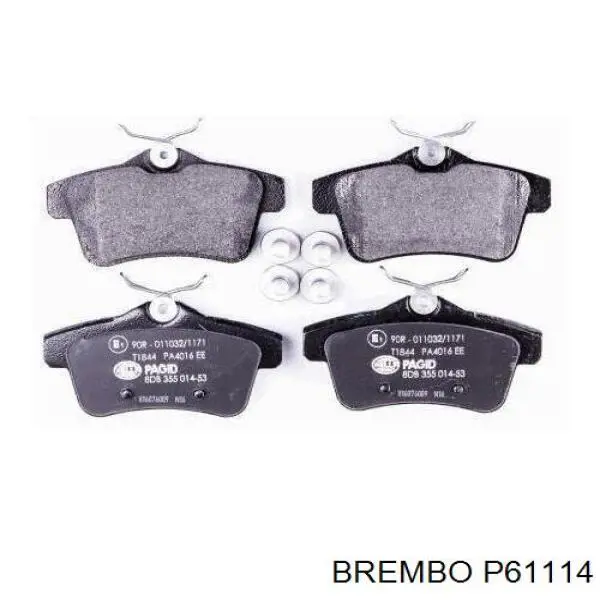 Задние дисковые колодки Brembo P61114