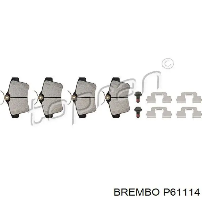 Задние тормозные колодки P61114 Brembo
