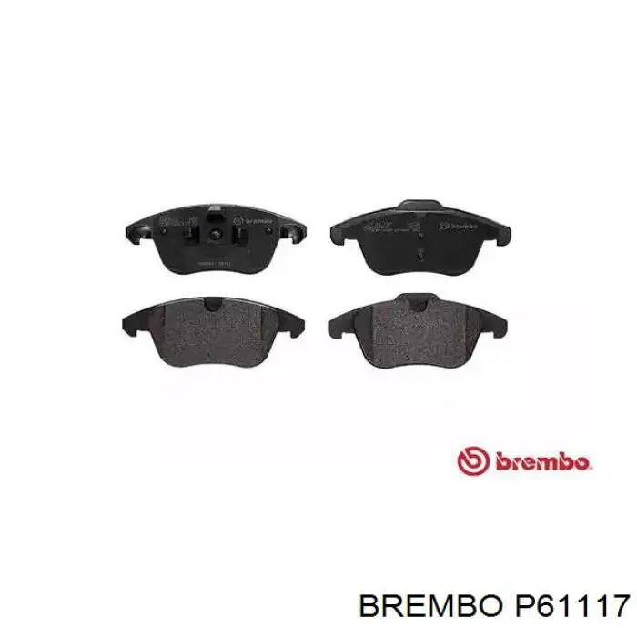 P61117 Brembo колодки тормозные передние дисковые
