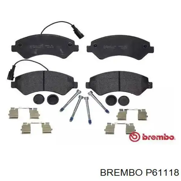 P61118 Brembo колодки тормозные передние дисковые