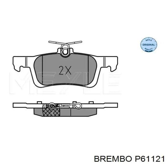 Задние тормозные колодки P61121 Brembo