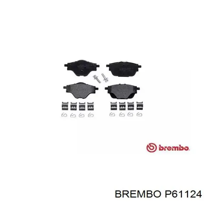 P61124 Brembo sapatas do freio traseiras de disco