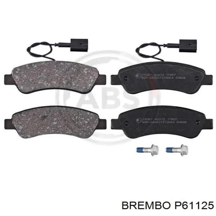 Задние дисковые колодки Brembo P61125