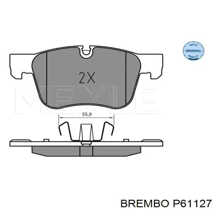 Купить P61127 Brembo Колодки тормозные