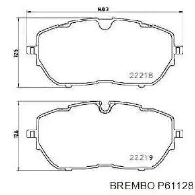 P61128 Brembo передние тормозные колодки