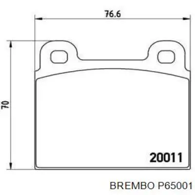 Передние тормозные колодки P65001 Brembo