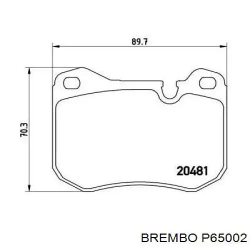 Передние тормозные колодки P65002 Brembo