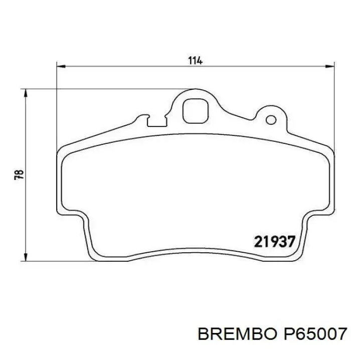 Колодки гальмівні передні, дискові P65007 Brembo