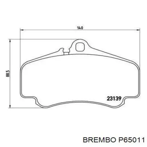 Передние тормозные колодки P65011 Brembo